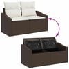vidaXL Set di divani con cuscino 6 pcs Marrone e Crema polyrattan
