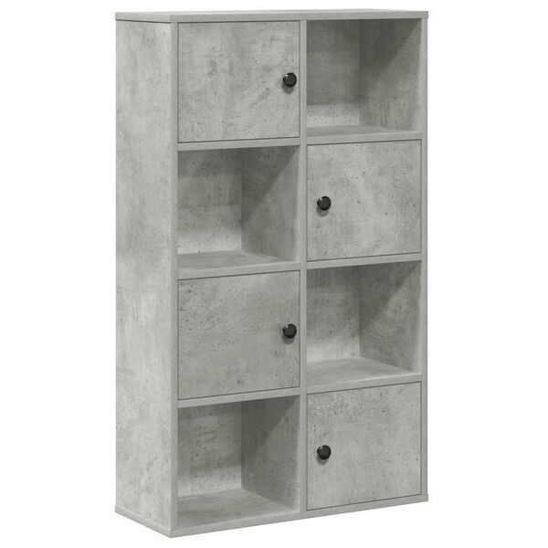 vidaXL Libreria Grigio Cemento 60x24x101,5 cm in Legno Multistrato
