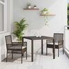 vidaXL Set da Pranzo per Giardino 3 pcs Marrone polyrattan