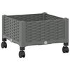 vidaXL Vaso da Giardino con Ruote Grigio Chiaro 40 x 40 x 33 cm PP