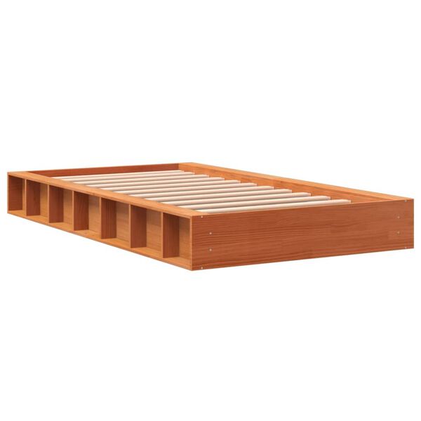 vidaXL Letto senza Materasso Marrone Cera 90x200 cm Legno di Pino