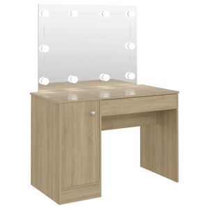 vidaXL Toeletta con Luci LED 110x55x145 cm in MDF Rovere