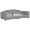 vidaXL Divano Letto Estraibile Cassetti Grigio Chiaro 90x200cm Tessuto