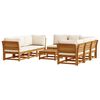 vidaXL Set Salotto Giardino 9 pz con Cuscini Legno Massello di Acacia