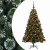 vidaXL Albero di Natale Artificiale con Palline 120 cm 150 LED