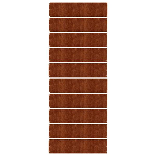 vidaXL Bordure per Prato 10 pz 25x103 cm Flessibili in Acciaio Corten