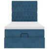vidaXL Struttura Letto Pouf con Materassi 90x200 cm in Velluto