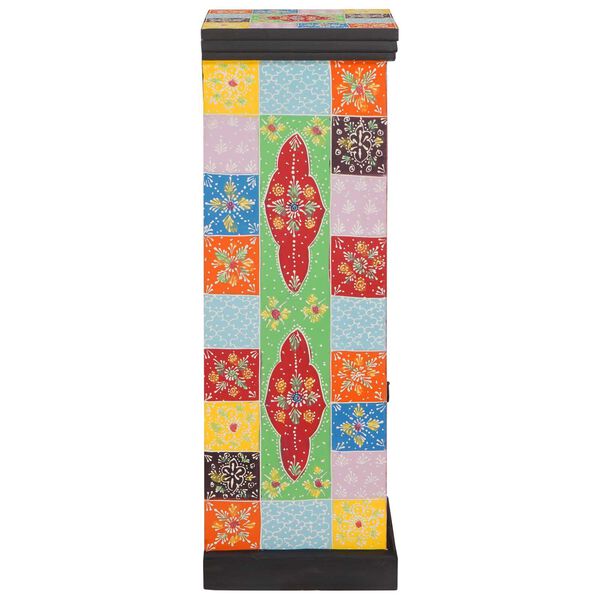 vidaXL Comò Multicolore 30 x 30 x 90 cm Legno massello di mango