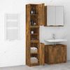 vidaXL Armadietto Bagno Rovere Fumo 32x34x188,5cm in Legno Multistrato