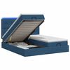 vidaXL Letto Ottomano con Materasso e LED Blu 180 x 200 cm Tessuto