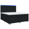 vidaXL Letto box spring con materasso Nero 140 x 200 cm Tessuto