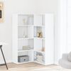 vidaXL Libreria Angolare 4Ripiani Bianca 85x85x140cm Legno Multistrato