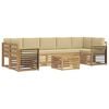 vidaXL Set divani Legno di Acacia Massello