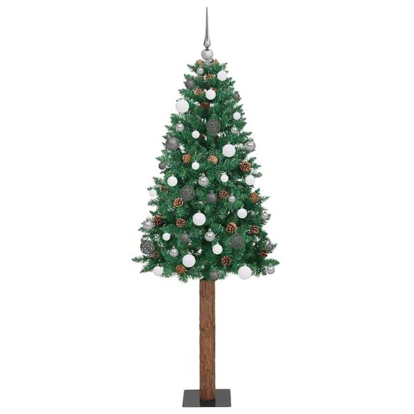 vidaXL Albero di Natale snodato con 300 LED con supporto Verde 180 cm