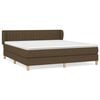 vidaXL Giroletto a Molle con Materasso Marrone Scuro 160x200cm Tessuto