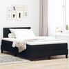 vidaXL Letto a molle con materasso Nero 120 x 200 cm Tessuto