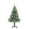 vidaXL Albero di Natale Artificiale Imbiancato con Luci LED 120 cm