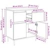 vidaXL Credenza con cassetto Legno vecchio 60 x 35 x 70 cm