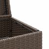 vidaXL Pattumiera Marrone 40x40x80 cm in Polyrattan