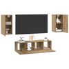 vidaXL Set mobile TV 4 pcs rovere artigianale 30.5 x 30 x 60 cm