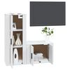 vidaXL Set di Mobili Porta TV 2 pz Bianco in Legno Multistrato