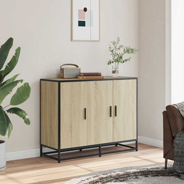 vidaXL Credenza Rovere Sonoma 94x35x76 cm in Legno Multistrato
