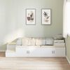 vidaXL Struttura letto con contenitore Bianco 80 cm Legno multistrato