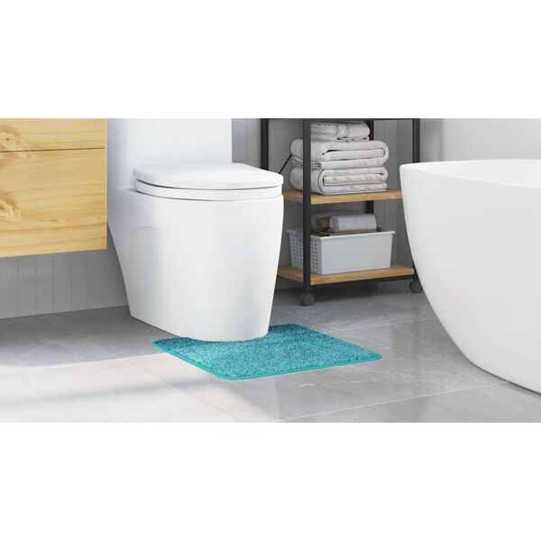 vidaXL Tappeto Antiscivolo per Bagno con Taglio per Toilette Turchese