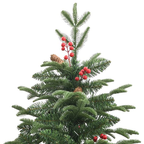 vidaXL Albero Natale Artificiale Incernierato con Pigne e Bacche 180cm