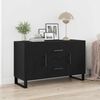 vidaXL Credenza Rovere nero 100 x 36 x 60 cm Legno multistrato