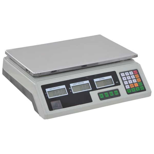 vidaXL Bilancia Digitale 30 kg con Batteria Ricaricabile