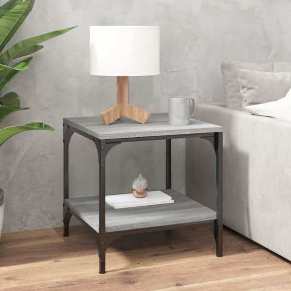 vidaXL Tavolini 2pz grigio sonoma 40x40x40 cm in Legno Multistrato