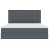 vidaXL Letto con contenitore e LED Grigio scuro 180 x 200 cm Velluto