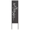 vidaXL Schermo per privacy in giardino Floreale Nero 32 x 140 cm