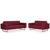 vidaXL Set Divani 2 pz in Tessuto Rosso Vino