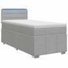 vidaXL Letto box spring con materasso Grigio Chiaro 80 x 200 cm
