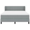 vidaXL Letto a molle con materasso Grigio chiaro 140 x 190 cm Tessuto