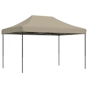 vidaXL Tenda da Festa Pieghevole Pop-Up Tortora 410x279x315 cm