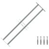 vidaXL Grate per Finestre Regolabili 2 Barre Trasversali 700-1050 mm