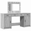 vidaXL Tavolo da Trucco 3 pz Grigio 78,5 x 41 x 135 cm