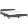 vidaXL Giroletto senza Materasso Grigio Scuro 140x200 cm Velluto