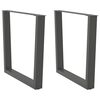 vidaXL Gambe per tavolo da pranzo a forma di V 2 pz Antracite 80x(72-73,3) cm Acciaio