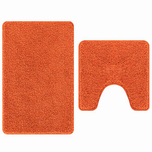 vidaXL Set di tappetini antiscivolo per il bagno 2 pcs Arancione PP