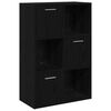 vidaXL Armadietto Nero 60x29,5x90 cm in Legno Multistrato