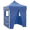 vidaXL Gazebo Pieghevole Professionale 4 Pareti 2x2m Acciaio Blu