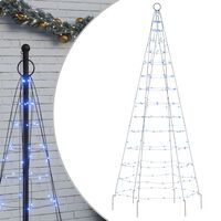 vidaXL Illuminazione Albero di Natale su Pennone 200LED Blu 180cm