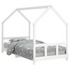 vidaXL Giroletto per Bambini Bianco 90x200cm in Legno Massello di Pino