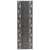 vidaXL Tappeto Runner FLORNES Tessuto Grigio Zigzag 67 x 150 cm PP