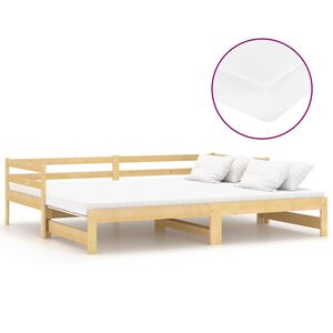 vidaXL Dormeuse Estraibile 2x(90x200) cm in Legno Massello di Pino