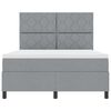 vidaXL Letto a molle con materasso Grigio chiaro 160 x 200 cm Tessuto